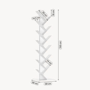 Librería Eksjö forma de árbol 12 niveles 150x39x39 cm - [en.casa]