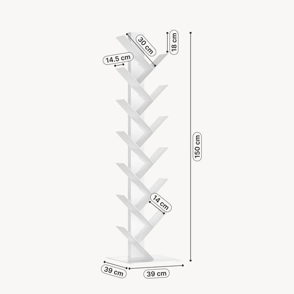 Librería Eksjö forma de árbol 12 niveles 150x39x39 cm - [en.casa]
