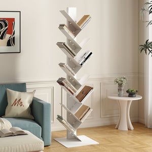 Librería Eksjö forma de árbol 12 niveles 150x39x39 cm - [en.casa]