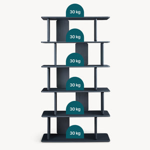 Librería Gäljami 5 compartimentos abiertos 180x100x35cm - [en.casa]