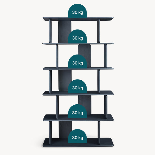 Librería Gäljami 5 compartimentos abiertos 180x100x35cm - [en.casa]