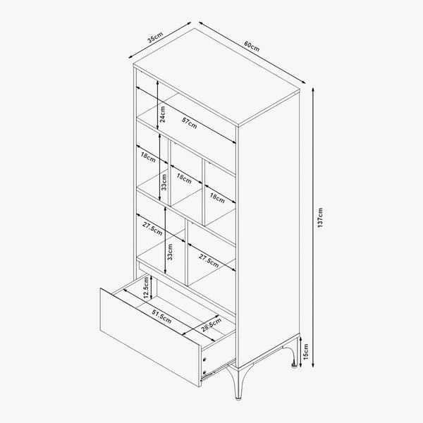 Estantería Kistiandi [en.casa]