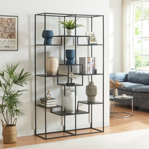 Estantería Råde metal 180x100x35 cm negro [en.casa] - premiumXL