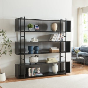 Estantería Randaberg 180x180x33 cm Negro [en.casa] - premiumXL