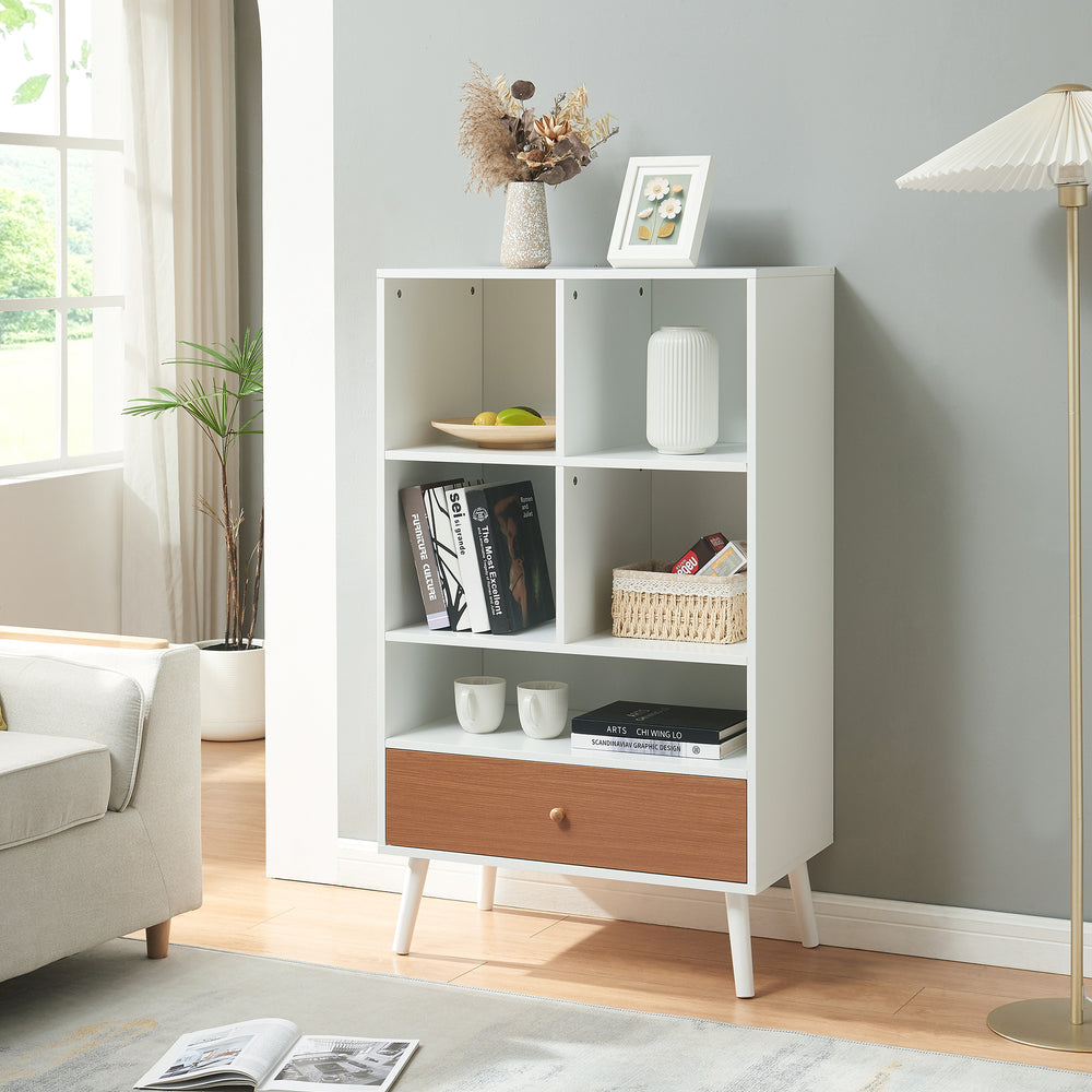 Estantería con cajón Reyljand [en.casa]