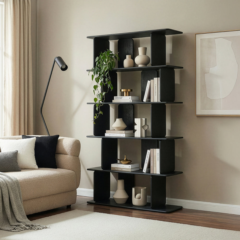 Librería Gäljami 5 compartimentos abiertos 180x100x35cm - [en.casa]