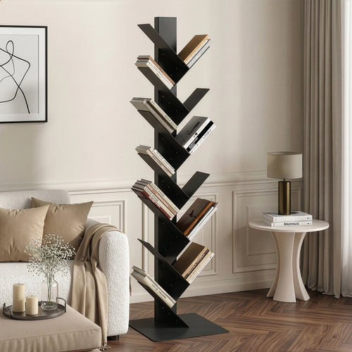Librería Eksjö forma de árbol 12 niveles 150x39x39 cm - [en.casa]
