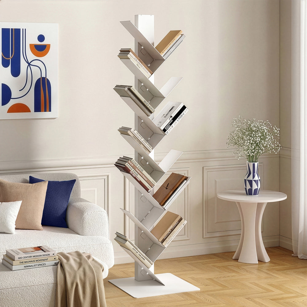 Librería Eksjö forma de árbol 12 niveles 150x39x39 cm - [en.casa]