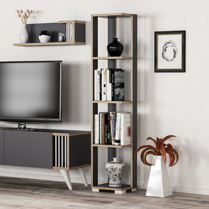 Estantería Aalestrup con 4 niveles 153 x 34 x 26 cm en varios colores [en.casa]