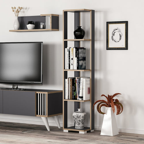 Estantería Aalestrup con 4 niveles 153 x 34 x 26 cm en varios colores [en.casa]