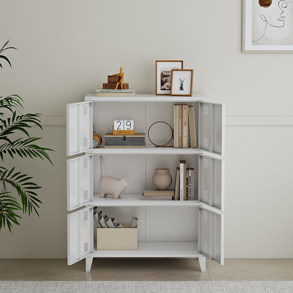 Armario de oficina Hamina 113x80x40cm en varios colores [en.casa]