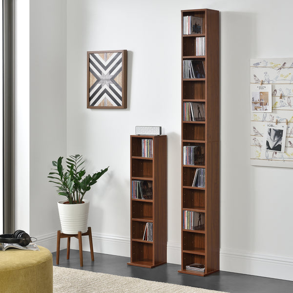 Estantería para CD Tynset 175x20x20 cm con 12 compartimentos [en.casa]