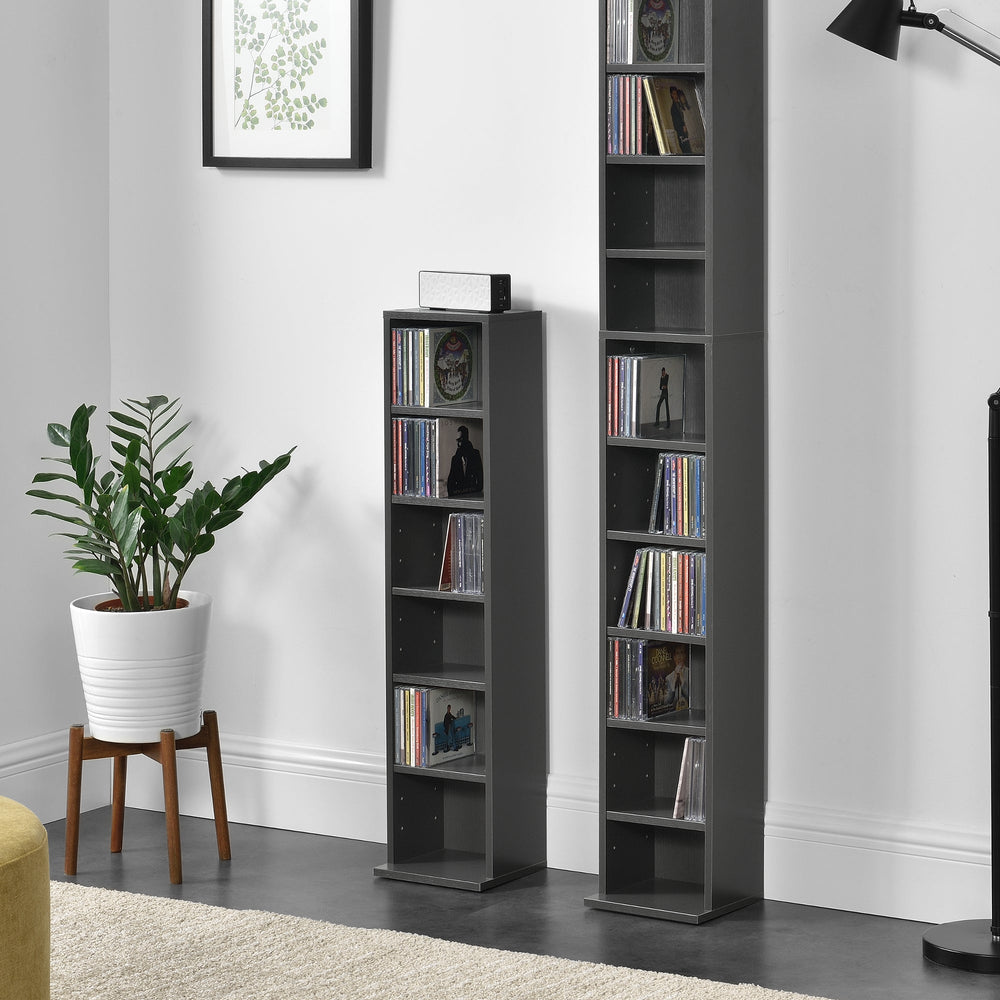 Estantería para CDs Tynset 90x20x20 cm con 6 compartimentos [en.casa] - premiumXL