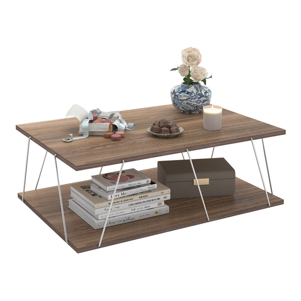 Mesa de centro Saltdal 91x62x30cm en varios colores [en.casa]