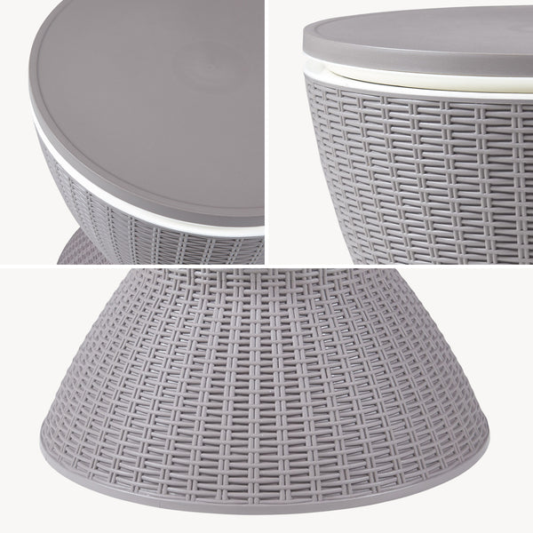 Mesa nevera Atessa exterior 30 L plástico 58xØ49cm [casa.pro]