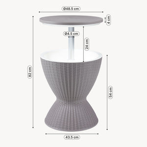 Mesa nevera Atessa exterior 30 L plástico 58xØ49cm [casa.pro]