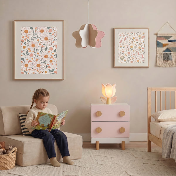 Mesita de noche para niños Vaarentaa 47x40x35 cm [en.casa]