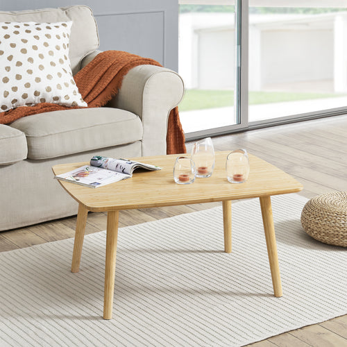 Mesa de centro Nurmijärvi Bambú 40x80x60 cm [en.casa]