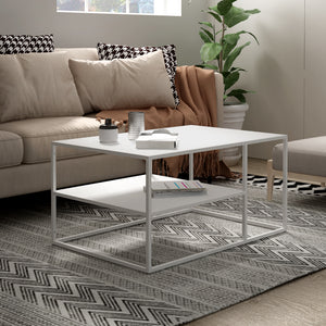 Mesa de centro Solund rectangular acero 45 x 90 x 60 cm [en.casa]