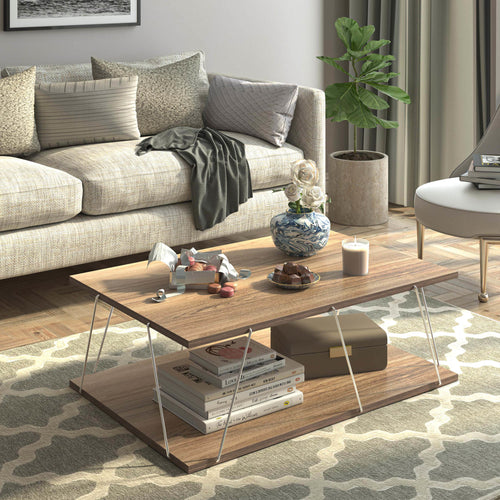Mesa de centro Saltdal 91x62x30cm en varios colores [en.casa]