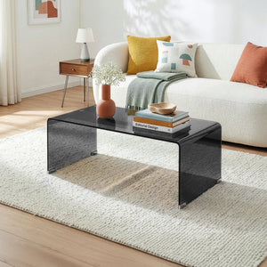 Mesa de centro Väsas rectangular vidrio templado 90x45x35cm [en.casa]