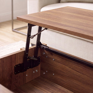 Mesa de centro Kilmandar con tablero elevable - 105x59x40cm Nogal [en.casa]