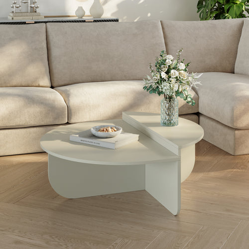 Mesa de centro Tondesdaslo con tablero doble 90x90x35 cm [en.casa]