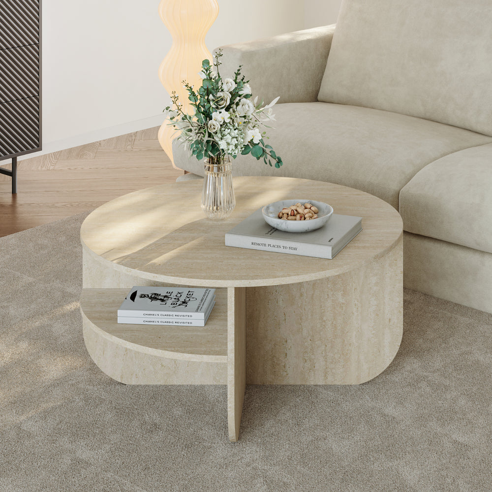 Mesa de centro Reykhon Ø80x41 cm [en.casa]