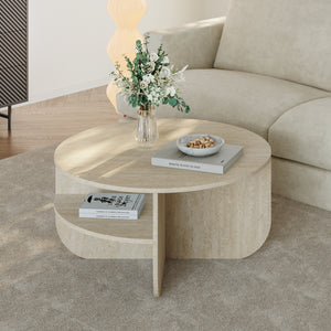 Mesa de centro Reykhon Ø80x41 cm [en.casa]