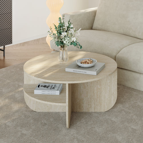 Mesa de centro Reykhon Ø80x41 cm [en.casa]