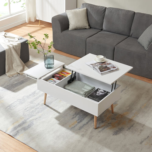 Mesa de centro con espacio de almacenamiento Flesen [en.casa]