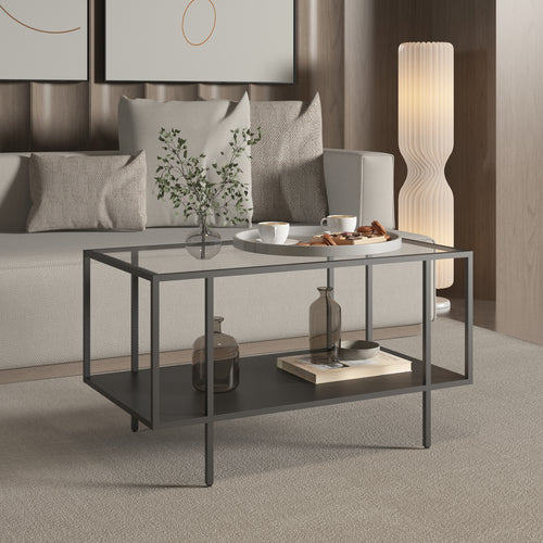 Mesa de centro Nynna 90x50x50 cm Negro [en.casa]