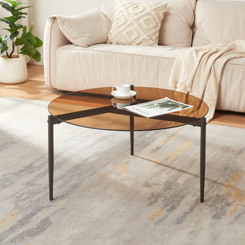 Mesa de centro Ulökantaa Ø80x40 cm [en.casa]