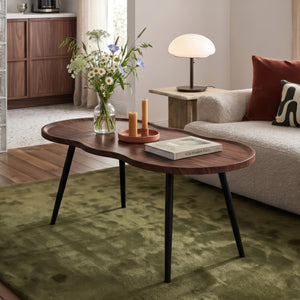 Mesa de centro Ken 100 x 60 x 47 cm aspecto nogal [en.casa]