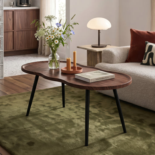 Mesa de centro Ken 100 x 60 x 47 cm aspecto nogal [en.casa]