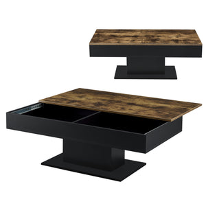 Mesa de centro Lünen aspecto madera/negro [en.casa] - premiumXL