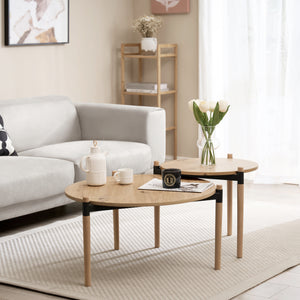 Mesa de centro Kristinestad en set natural [en.casa] - premiumXL