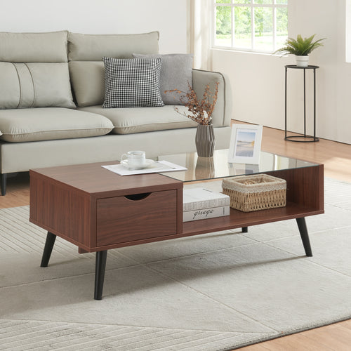 Mesa de centro Markaryd aspecto nogal [en.casa]