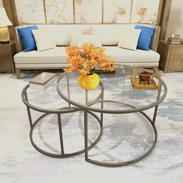 Conjunto de mesas de centro Kokkola [en.casa]