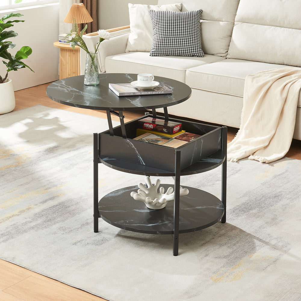 Mesa de centro Kandas con tablero elevable [en.casa]