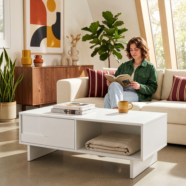 Mesa de centro Katanshumn con espacio de almacenamiento 110x55x39 cm [en.casa]