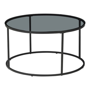 Mesa de centro Kolari 45 x Ø80 cm Negro/Transparente varios colores [en.casa]
