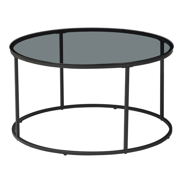 Mesa de centro Kolari 45 x Ø80 cm Negro/Transparente varios colores [en.casa]