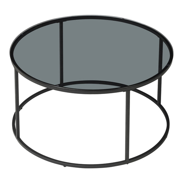 Mesa de centro Kolari 45 x Ø80 cm Negro/Transparente varios colores [en.casa]