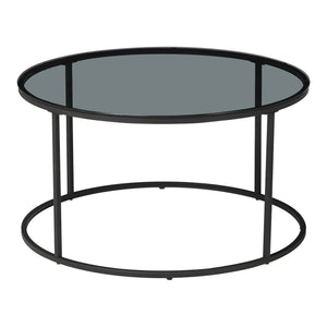 Mesa de centro Kolari 45 x Ø80 cm Negro/Transparente varios colores [en.casa]