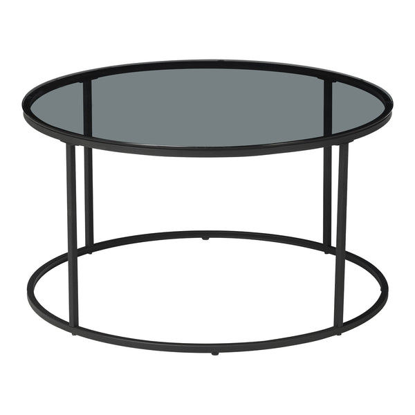 Mesa de centro Kolari 45 x Ø80 cm Negro/Transparente varios colores [en.casa]