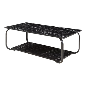 Mesa de centro Kolta 120x60x43 cm aspecto mármol [en.casa]
