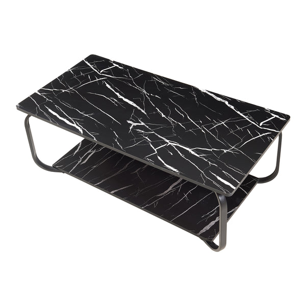 Mesa de centro Kolta 120x60x43 cm aspecto mármol [en.casa]