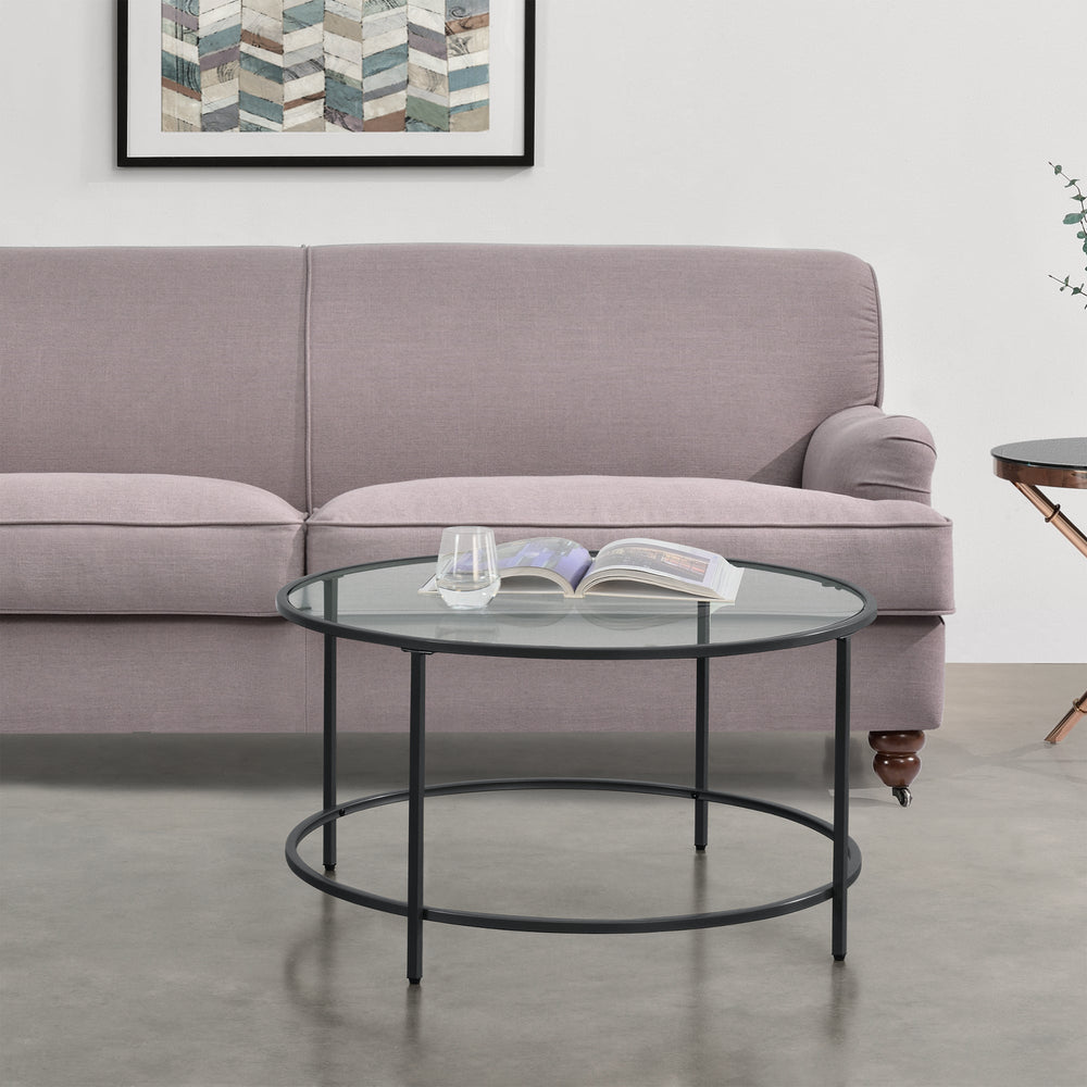 Mesa de centro Kouvola estructura de acero 84 x 45,5 cm en varios colores en.casa - premiumXL