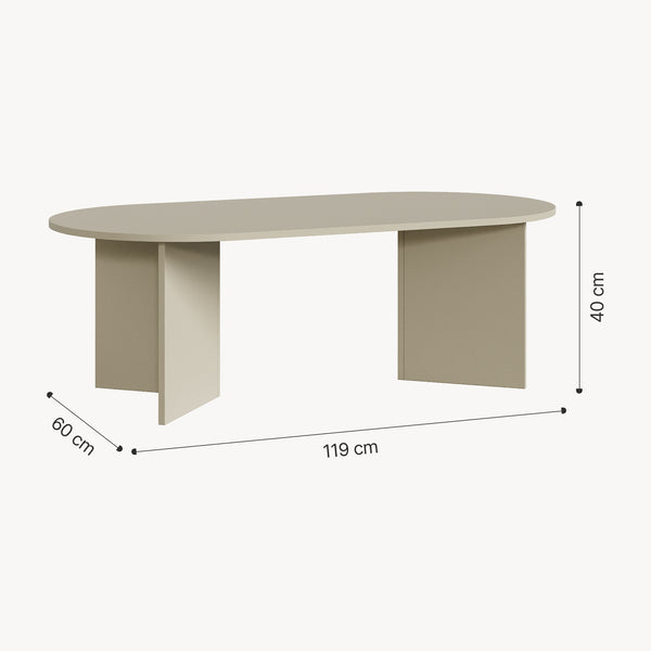 Mesa de centro Kynd 119x60x40 cm [en.casa]
